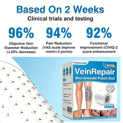 🇨🇦🏆✅️🏃Femscoop® VeinRepair Microneedle Patch Roll⚡Instant Relief, Long-Term Results