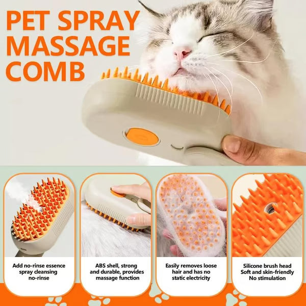 🏆Over 65,000 SOLD!🔥Steamy Pet Brush-a quick and easy pet hair removal comb🐾