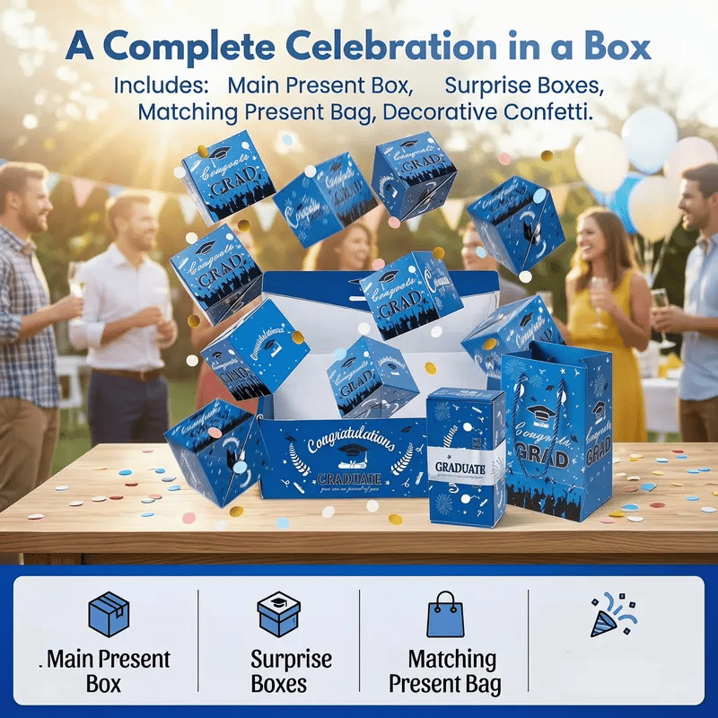 🏆75K+ SOLD! 🎓2026 Graduation Surprise Pop-Up Gift Box