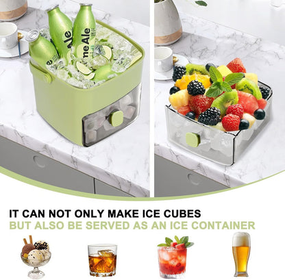 🔥LAST DAY 70% OFF - 🧊Portable Ice Maker with Lid and Storage Box (✨Includes Ice Tongs)