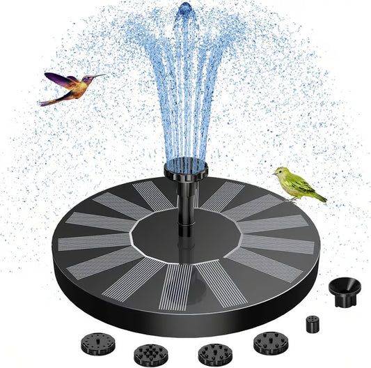 Solar-powered Bath Fountain with 6 Nozzle