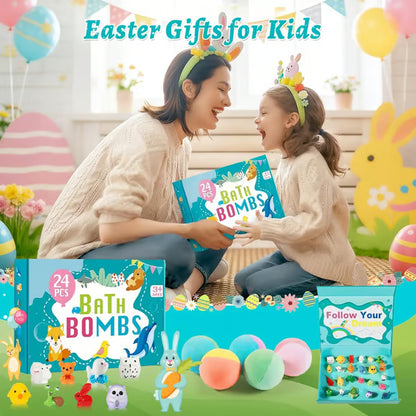 🔥LAST DAY 49% OFF - 🛁 Natural Bath Bombs for Kids with Mega Bubbles 🥚✨