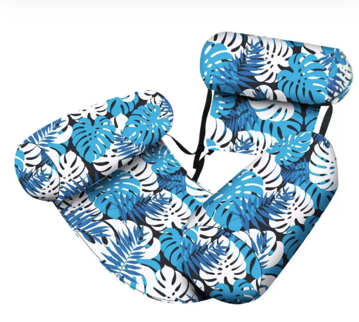 💺 50% OFF NOW! 🌴 Inflatable Floating Chair – Tropical Leaf & Ultra-Light 🌊