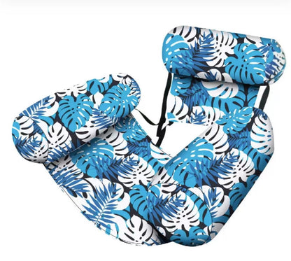 💺 50% OFF NOW! 🌴 Inflatable Floating Chair – Tropical Leaf & Ultra-Light 🌊