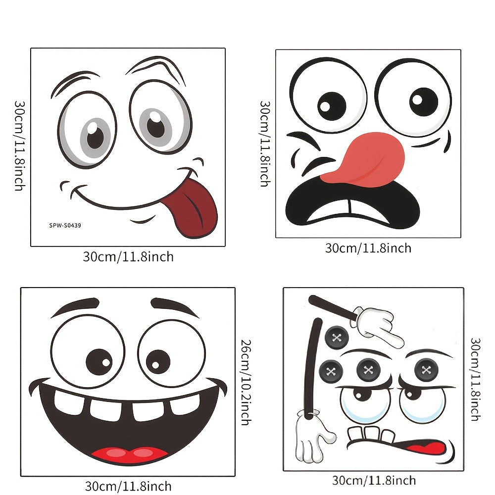 🌱 Eco-Friendly Trash Can Face Sticker Set