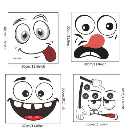 🌱 Eco-Friendly Trash Can Face Sticker Set