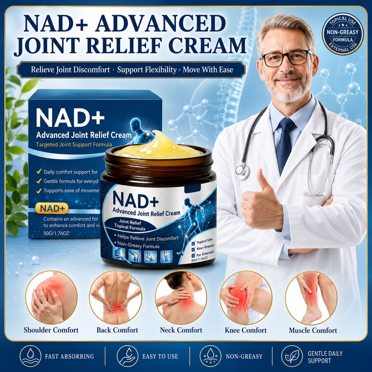 NAD+ Advanced Anti-Aging Joint Relief Cream