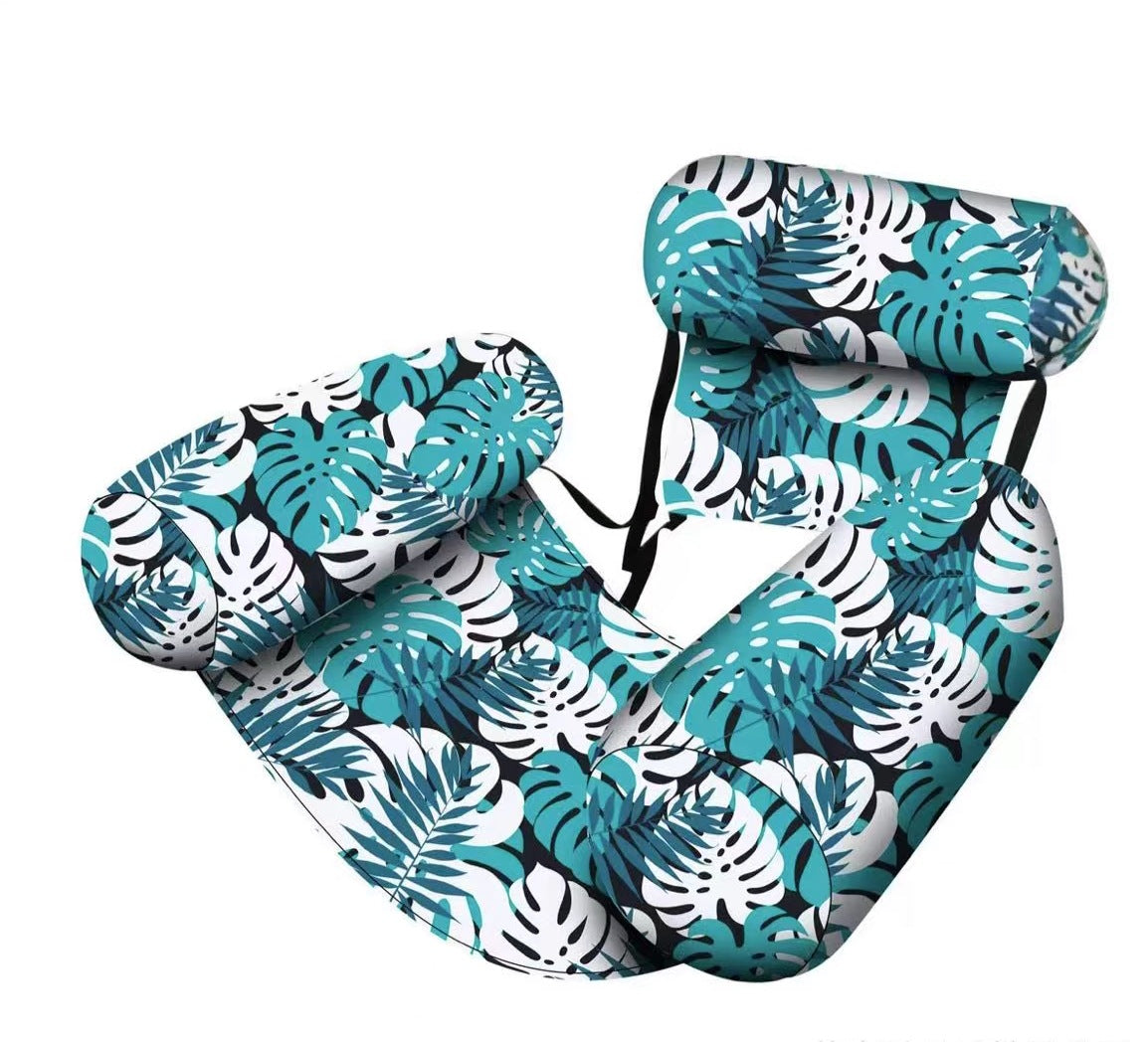 💺 50% OFF NOW! 🌴 Inflatable Floating Chair – Tropical Leaf & Ultra-Light 🌊
