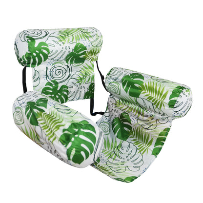 💺 50% OFF NOW! 🌴 Inflatable Floating Chair – Tropical Leaf & Ultra-Light 🌊