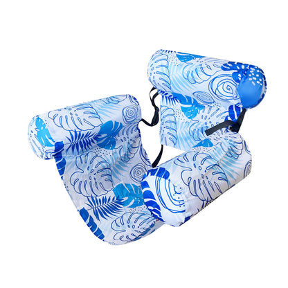 💺 50% OFF NOW! 🌴 Inflatable Floating Chair – Tropical Leaf & Ultra-Light 🌊