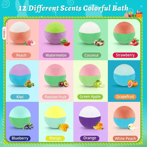 🔥LAST DAY 49% OFF - 🛁 Natural Bath Bombs for Kids with Mega Bubbles 🥚✨