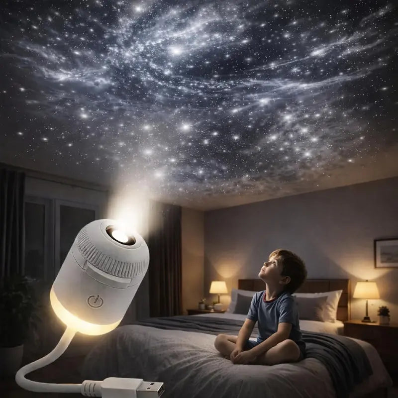 2-in-1 Galaxy Projector Night Light