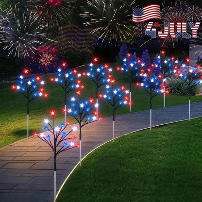 ⚡Hot Sales 49% OFF🔥8-Piece Flag Light Set – 4th of July Decorations with 8 Lighting Modes – Ideal for Independence Day Pathways, Gardens, and Yard Decor