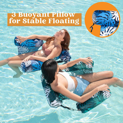 💺 50% OFF NOW! 🌴 Inflatable Floating Chair – Tropical Leaf & Ultra-Light 🌊