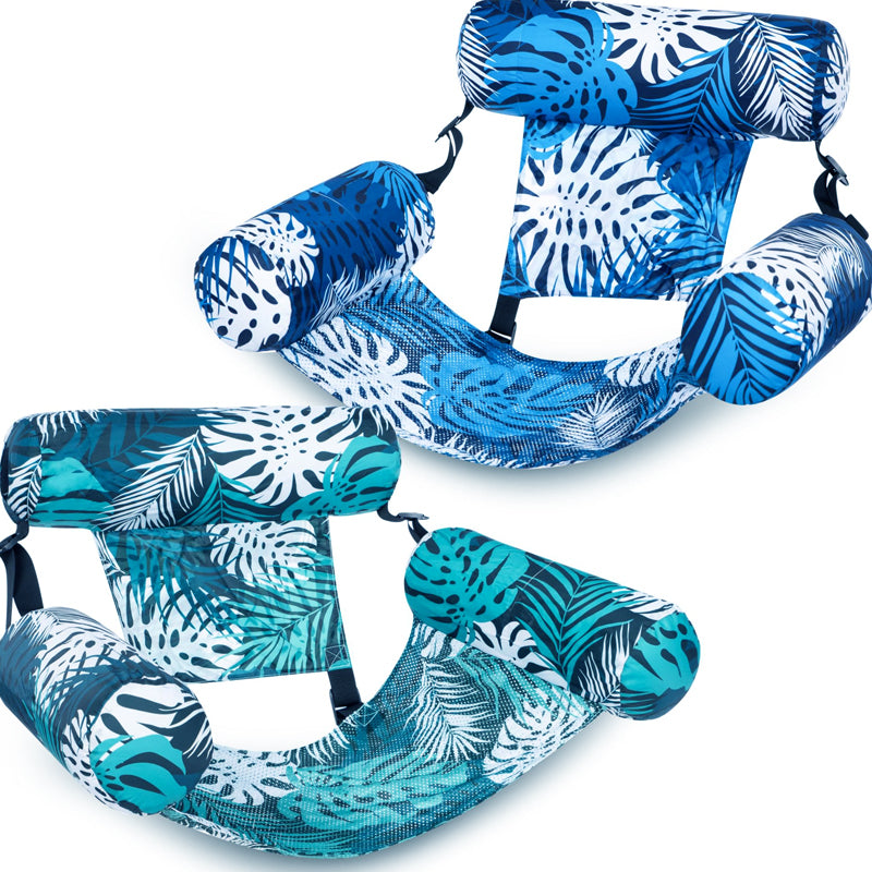 💺 50% OFF NOW! 🌴 Inflatable Floating Chair – Tropical Leaf & Ultra-Light 🌊