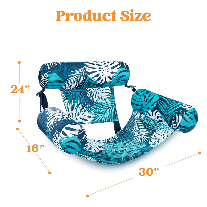 💺 50% OFF NOW! 🌴 Inflatable Floating Chair – Tropical Leaf & Ultra-Light 🌊